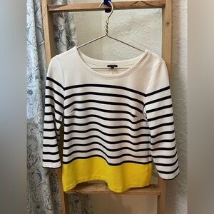 Striped Yellow and Black Women's Top Talbots Medium See description for call out